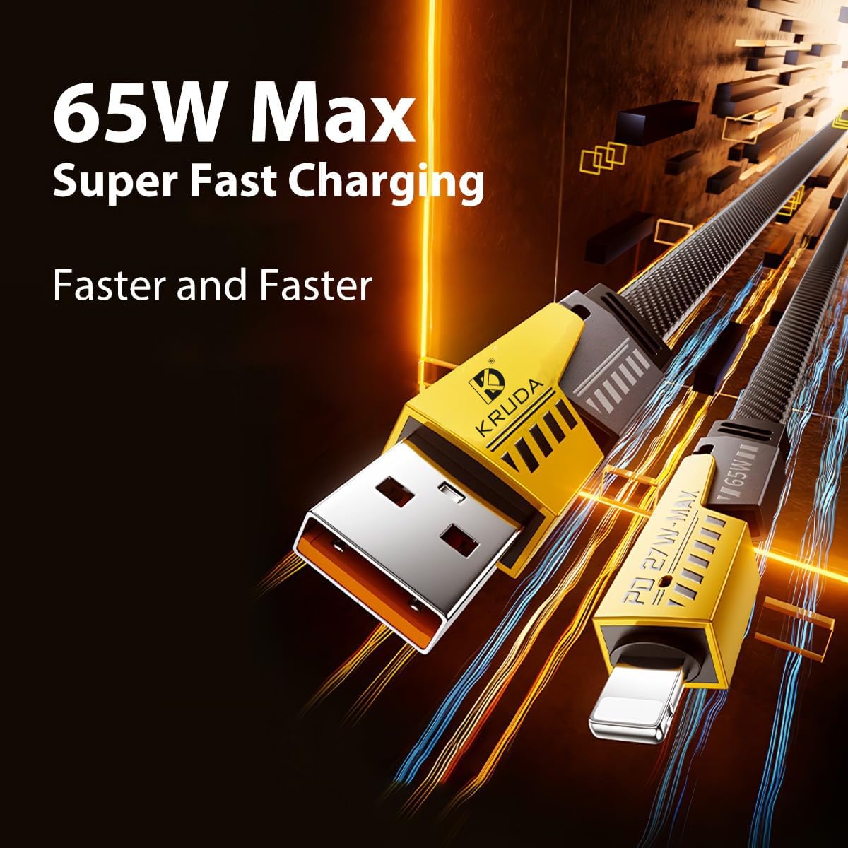 MFi Certified 65W PD Fast Charging Cable: Power Up Your Devices, Lightning Fast!