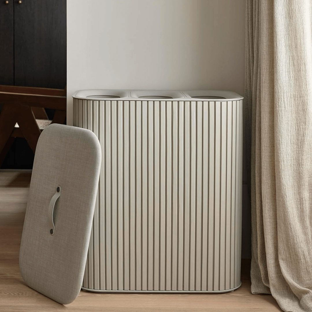 SortLuxe™ 90L Bamboo Laundry Sorter