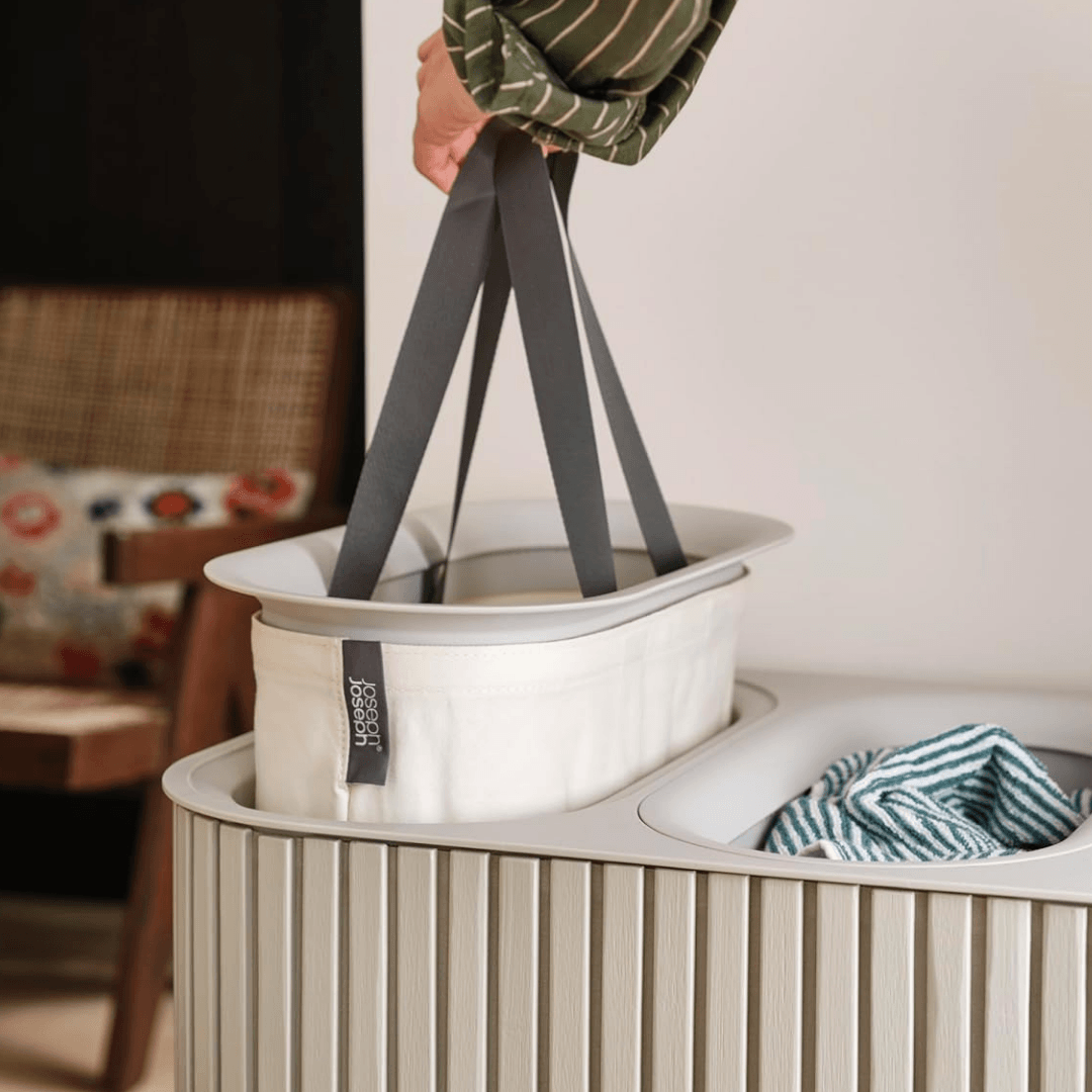 SortLuxe™ 90L Bamboo Laundry Sorter