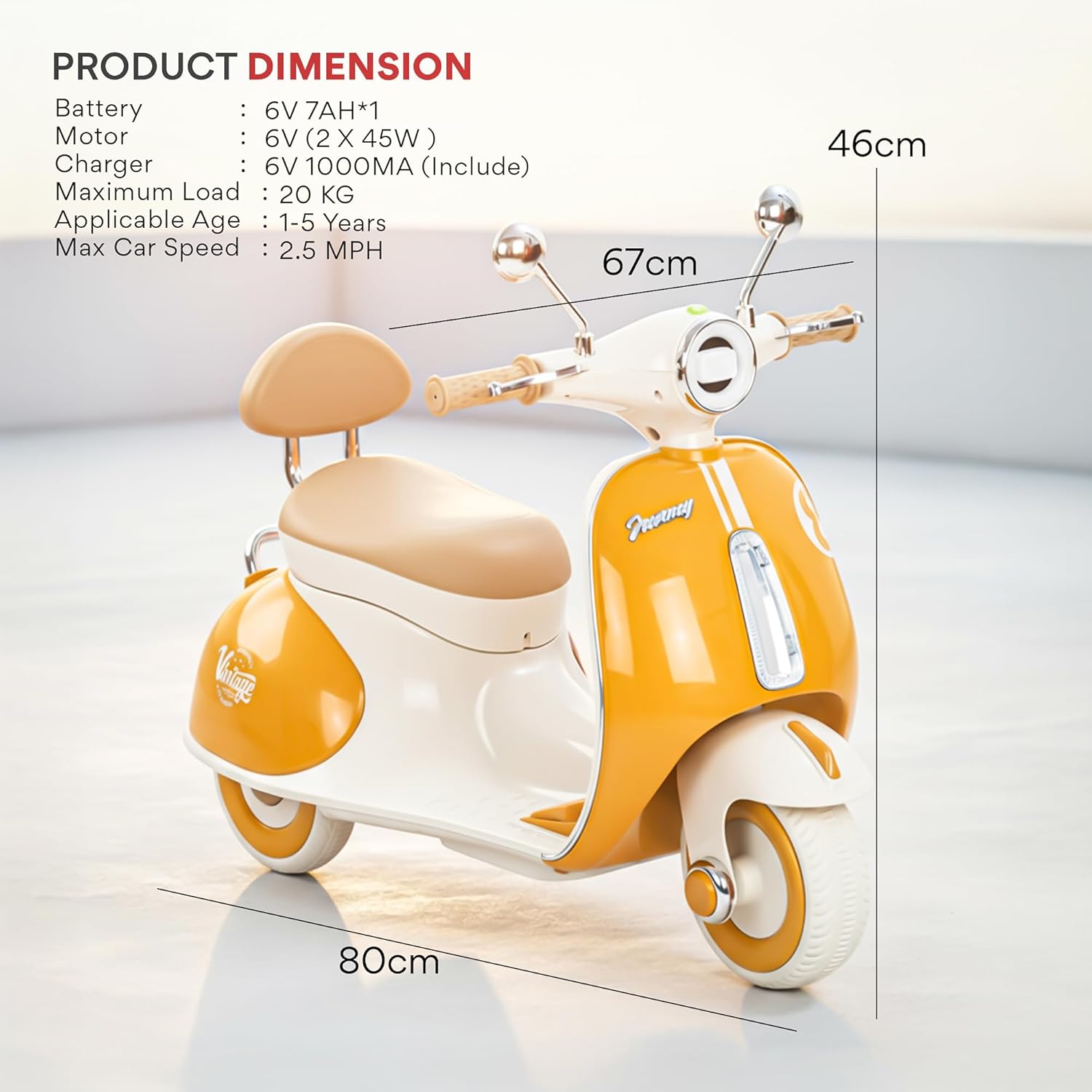 RetroZoom™ 3-Wheel Kids Electric Scooter
