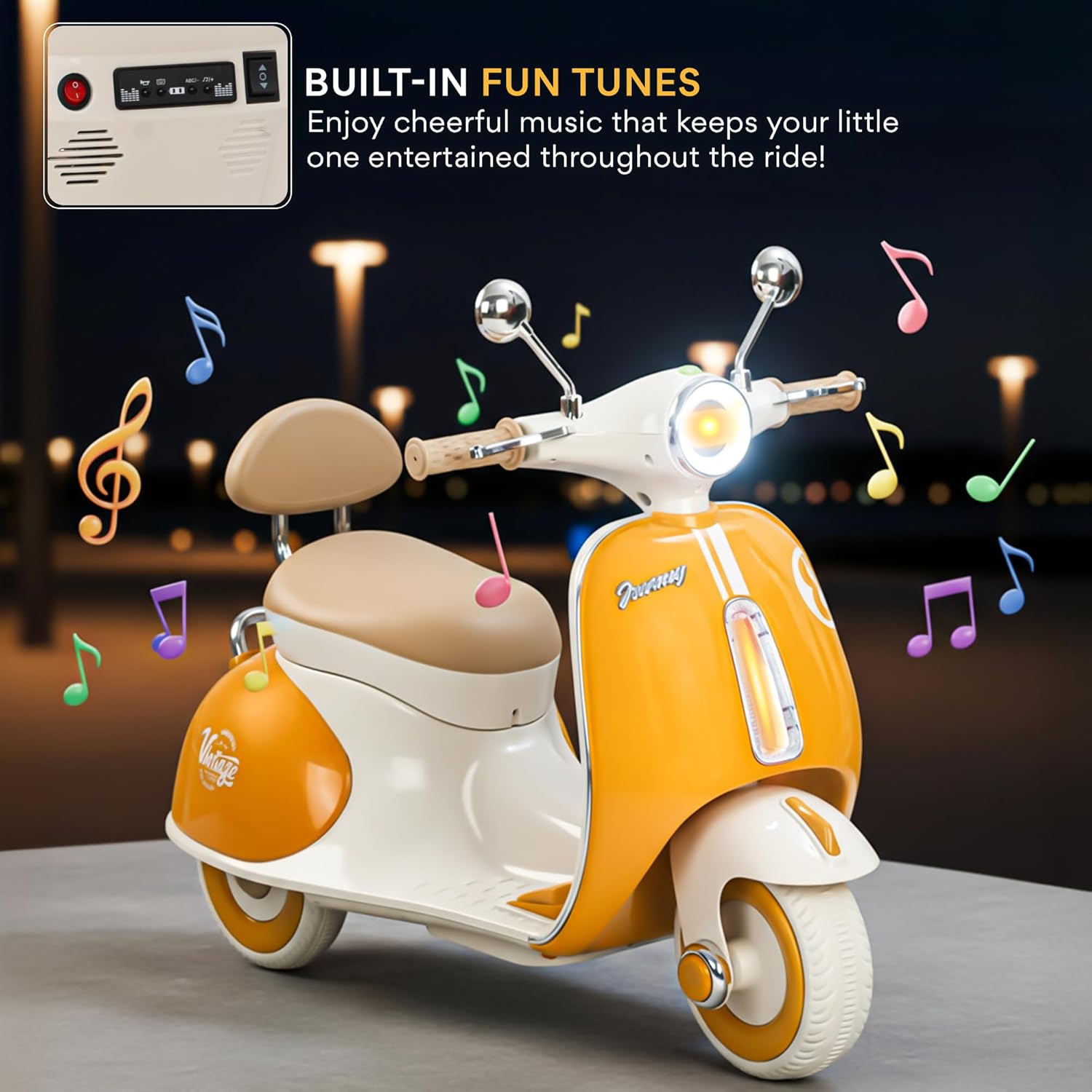RetroZoom™ 3-Wheel Kids Electric Scooter