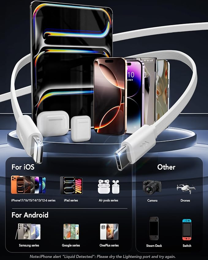 SnapVolt™ 40W Retractable Travel Charger