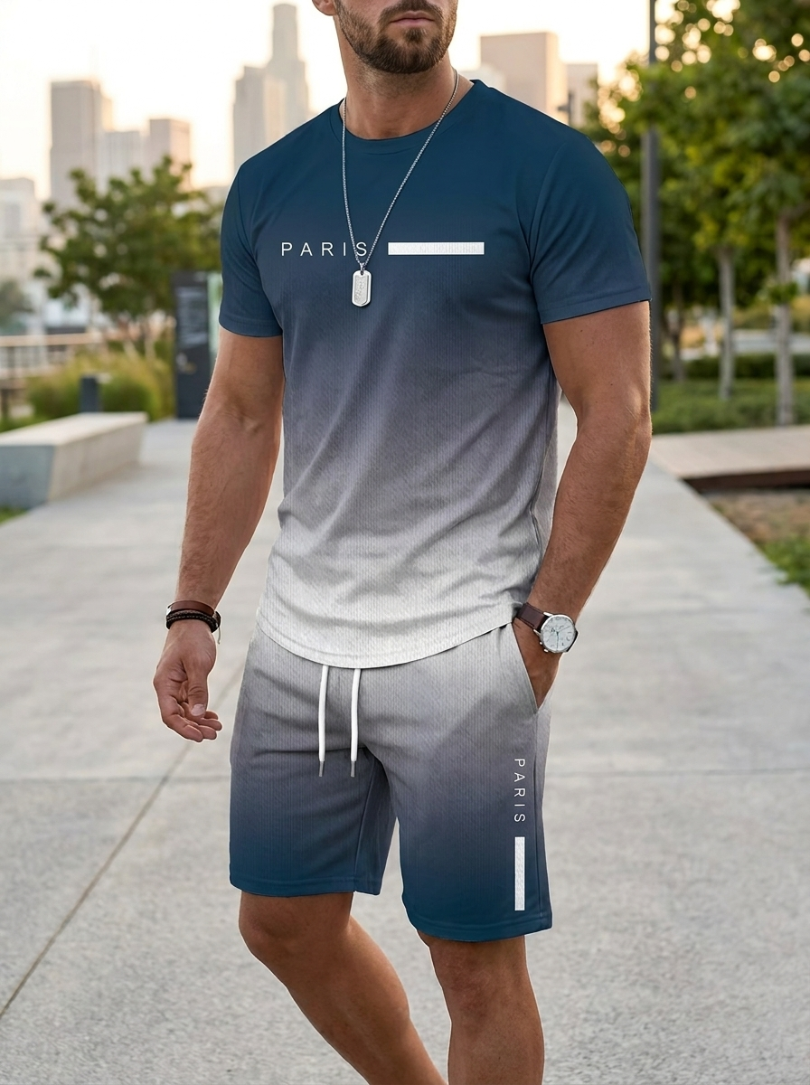BlackShark™ Men’s Gradient Coord Set - Seagreen