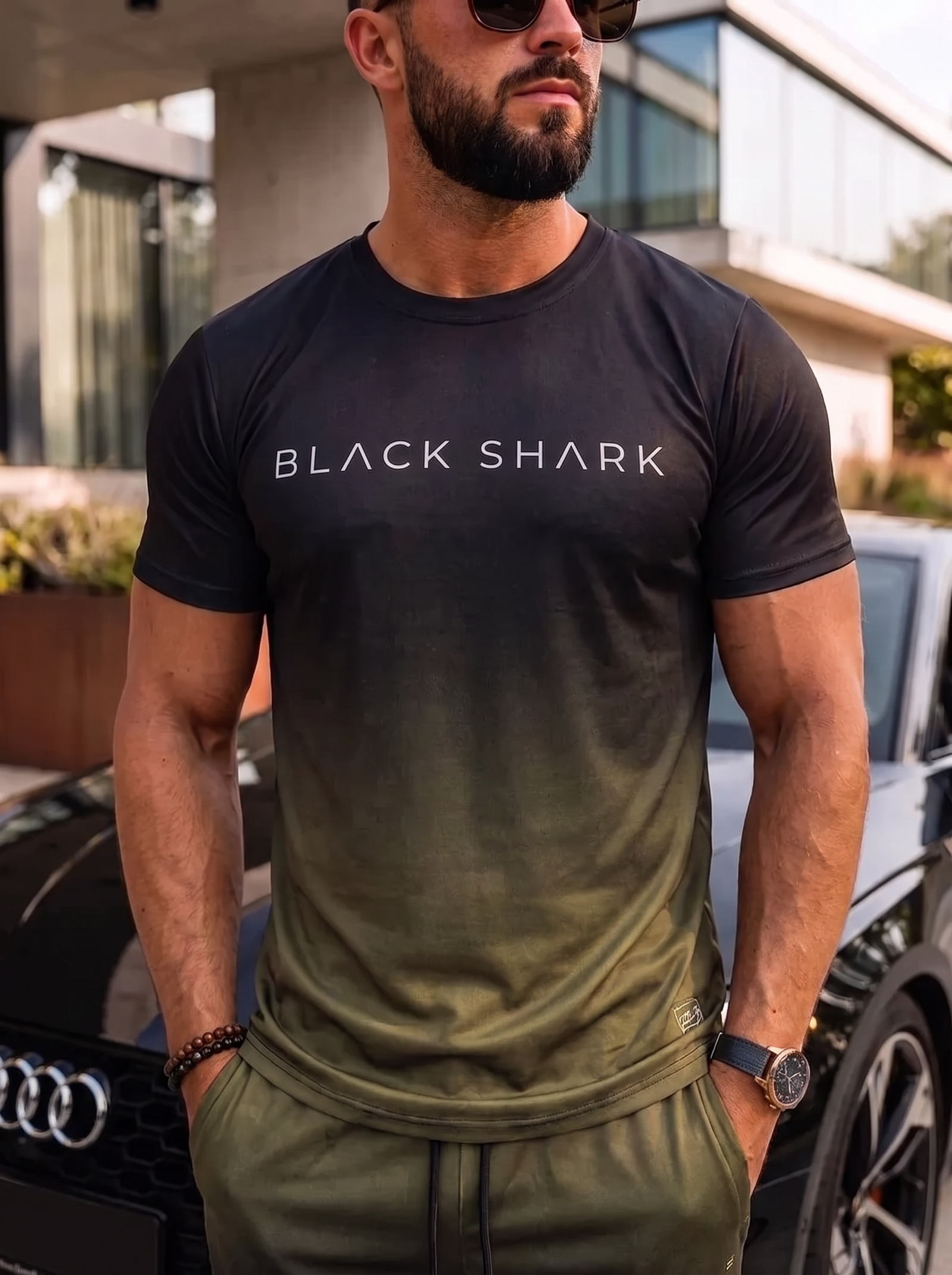 BlackShark™ Men’s Gradient Coord Set - Black Olive